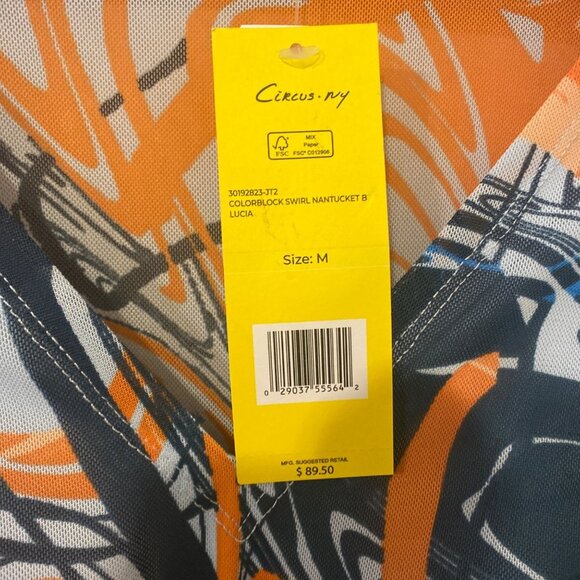 NWT Circus NY Blue & Purple Swirl Lucia V-Neck Bodycon Dress, Medium - Picture 5 of 7